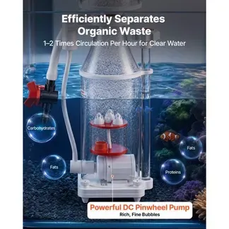 VEVOR Eiweißabschäumer 200-400 L Intern für Meerwasseraquarium DC-Pumpe, mit Regelbarer Steuerung, Luftschalldämpfer, Innenabschäumer für Meerwasseraquarien und Riffaquarien, Aquarium-Skimmer VEVOR Eiweißabschäumer 200-400 L Intern für Meerwasseraquarium DC-Pumpe, mit Regelbarer Steuerung, Luftschalldämpfer, Innenabschäumer für Meerwasseraquarien und Riffaquarien, Aquarium-Skimmer