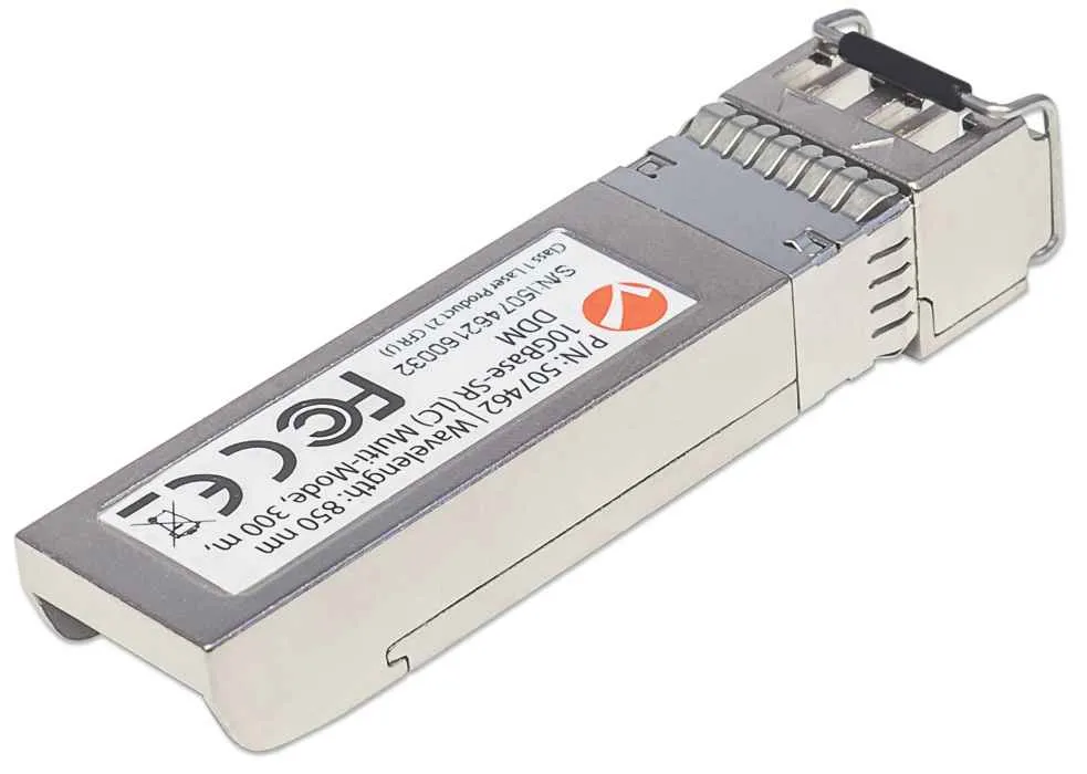 Intellinet 10 Gigabit SFP+ Mini-GBIC Transceiver für LWL-Kabel, 10GBase-SR (LC) Multimode-Port, 300 m – Bild 3