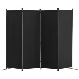 VEVOR Raumteiler Trennwand 4-teiliger Paravent Stellwand, faltbarer Sichtschutz für Büro Schlafzimmer Esszimmer Arbeitszimmer Balkon, Raumtrenner freistehend (228 x 45 x 172,5 cm), Schwarz VEVOR Raumteiler Trennwand 4-teiliger Paravent Stellwand, faltbarer Sichtschutz für Büro Schlafzimmer Esszimmer Arbeitszimmer Balkon, Raumtrenner freistehend (228 x 45 x 172,5 cm), Schwarz