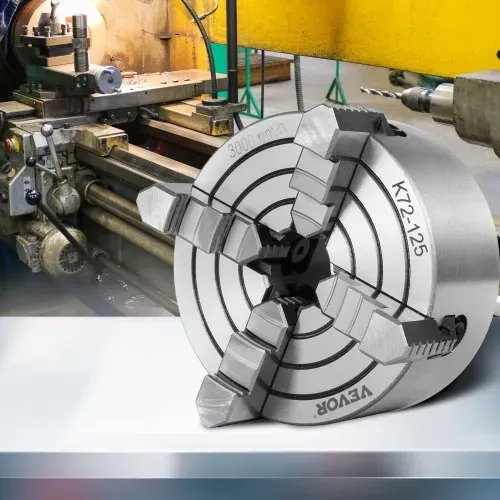 VEVOR K72-125 Drehfutter 5 Zoll 4-Backen, Drehfutter unabhängige umkehrbare Backe, Metalldrehfutter Drehmaschinenzubehör, für Drehmaschinen – Bild 7