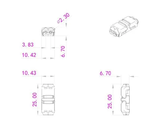 Synergy 21 LED FLEX Strip zub. Easy Connect I shape for 2 line red – Bild 2