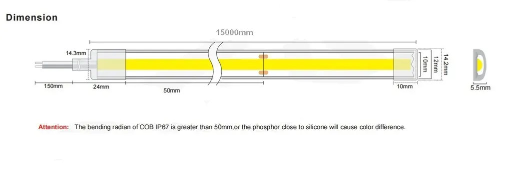 Synergy 21 LED Flex Strip COB - ULS SWW DC24V 150W IP67 CC 15m ULS – Bild 2