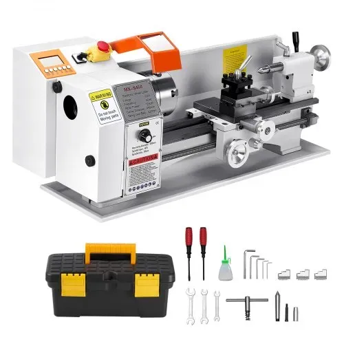 VEVOR Metalldrehmaschine 220x450 mm Tischdrehmaschine Automatischer Vorschub 2500 U/min Drehzahl 1250 W Bürstenloser Motor, mit Zubehör, Drehmaschine für die Bearbeitung von Präzisionsteilen – Bild 8