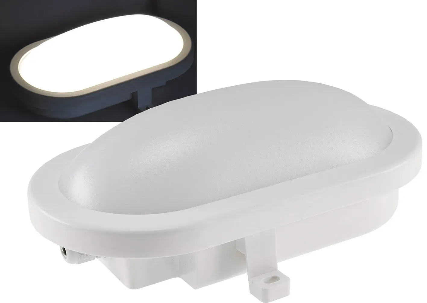 LED Oval-Armatur “FRL-O 12” IP44 Feuchtraum-Leuchte, 13W, 965lm, 4000K LED Oval-Armatur “FRL-O 12” IP44 Feuchtraum-Leuchte, 13W, 965lm, 4000K