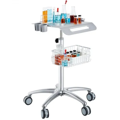 VEVOR Medizinischer Wagen, Salonwagen mit Rädern, Mobiler Rollwagen 68-109 cm Höhenverstellbar, Salonstationen aus Metall für Friseure, Rollender Desktop-Laborwagen für Klinik, Schönheit und Salon VEVOR Medizinischer Wagen, Salonwagen mit Rädern, Mobiler Rollwagen 68-109 cm Höhenverstellbar, Salonstationen aus Metall für Friseure, Rollender Desktop-Laborwagen für Klinik, Schönheit und Salon