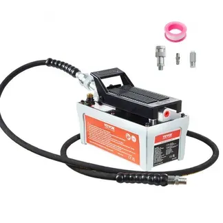 VEVOR 700 bar Lufthydraulische Pumpe 1,6L Hydraulikpumpe 0,8L/min (ohne Last) 0,16L/min (Belastung) Hydraulische Fußpumpe mit 2m Schlauch Luft Fußpumpe Autoreparatur Öltakelage Maschinenwartung VEVOR 700 bar Lufthydraulische Pumpe 1,6L Hydraulikpumpe 0,8L/min (ohne Last) 0,16L/min (Belastung) Hydraulische Fußpumpe mit 2m Schlauch Luft Fußpumpe Autoreparatur Öltakelage Maschinenwartung