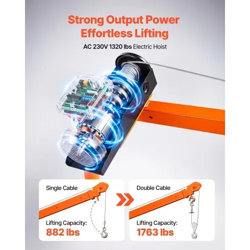 VEVOR Pickup Kran mit 499kg Tragkraft, Ladekran mit PA800 Elektrischer Seilwinde, Hebekran mit Verstellbarem Teleskopausleger 360° Drehkranz & Fernbedienung, Hebezeug für Bauindustrie Forstwirtschaft – Bild 2