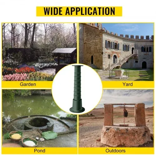VEVOR Pumpenständer Gusseisen Ständer Schwengelpumpe 22,86x22,86x66cm Gartenpumpe Pumpenständer mit Sprühfarbe beschichtet Handpumpe Ständer 8mm dicke Rohrwand geeignet für Garten Teich Hof usw. – Bild 6