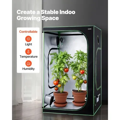 VEVOR Growzelt, 120x120x200 cm, Growbox 600D hochreflektierendes Mylar, Indoor-Pflanzenzelt mit Beobachtungsfenster, Bodenwanne & Reißverschluss, robuste Zuchtzelte für Obst, Blumen & Gemüse VEVOR Growzelt, 120x120x200 cm, Growbox 600D hochreflektierendes Mylar, Indoor-Pflanzenzelt mit Beobachtungsfenster, Bodenwanne & Reißverschluss, robuste Zuchtzelte für Obst, Blumen & Gemüse