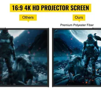VEVOR 16:9 Beamer Leinwand 4K HD Stativleinwand Projektionsfläche 200x113cm Präsentationswand 160-Grad-Betrachtungswinkel Leinwand 200-250cm höhenverstellbar ideal für Heimkino Tagungsraum Hochzeiten VEVOR 16:9 Beamer Leinwand 4K HD Stativleinwand Projektionsfläche 200x113cm Präsentationswand 160-Grad-Betrachtungswinkel Leinwand 200-250cm höhenverstellbar ideal für Heimkino Tagungsraum Hochzeiten
