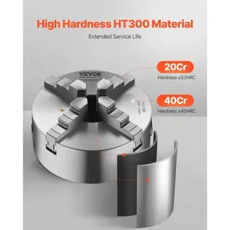 VEVOR 4-Backen-Drehfutter, φ200 mm, selbstzentrierendes Spannfutter mit 38,1-mm-8-Gewindeträgerplatte, 4-200 mm Spannbereich mit T-Schlüsselschrauben, HT300-Material, für Holz-Metall-Drehmaschinen VEVOR 4-Backen-Drehfutter, φ200 mm, selbstzentrierendes Spannfutter mit 38,1-mm-8-Gewindeträgerplatte, 4-200 mm Spannbereich mit T-Schlüsselschrauben, HT300-Material, für Holz-Metall-Drehmaschinen