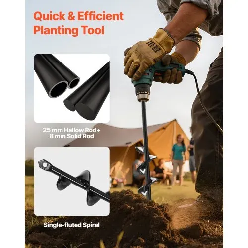 VEVOR Erdbohrer für Bohrmaschine, 2er-Set, Ø 8×30 cm & Ø 4×22 cm, Gartenbohrer für 3/8-Zoll-Sechskant-Bohrer, Pfahlbohrer, Durchlässenbohrer für Blumenzwiebeln, Lochbohraufsätze für Bagger VEVOR Erdbohrer für Bohrmaschine, 2er-Set, Ø 8×30 cm & Ø 4×22 cm, Gartenbohrer für 3/8-Zoll-Sechskant-Bohrer, Pfahlbohrer, Durchlässenbohrer für Blumenzwiebeln, Lochbohraufsätze für Bagger