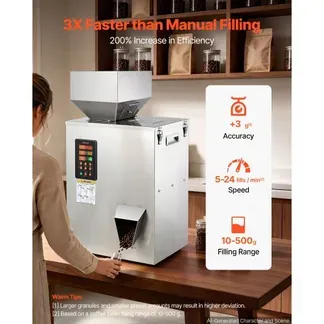 VEVOR Pulverabfüllmaschine Partikelspender Pulverfüller Automatisch 10-500g, Intelligentes Wiegen & Abfüllen, Edelstahlkonstruktion, Hohe Genauigkeit, Ideal für Nüsse Samen Tee Kaffeebohnen Gewürze Mehl VEVOR Pulverabfüllmaschine Partikelspender Pulverfüller Automatisch 10-500g, Intelligentes Wiegen & Abfüllen, Edelstahlkonstruktion, Hohe Genauigkeit, Ideal für Nüsse Samen Tee Kaffeebohnen Gewürze Mehl