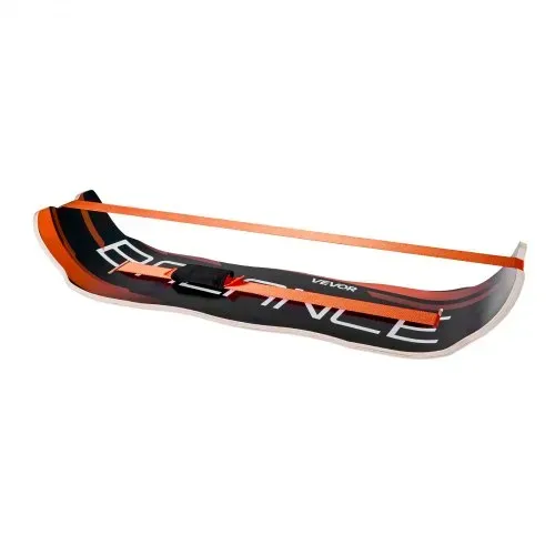 VEVOR Balance Board für Erwachsene (107 cm), Wackelbrett bis 200 kg Belastbar, Gebogenes Balance-Trainingsgerät mit Gurt für Core-Workouts Stehpultübungen Heim-Fitnessstudio Yoga, Orange Schwarz – Bild 8
