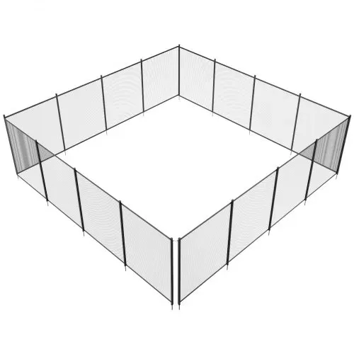 VEVOR Poolzaun, 1,21 x 14,63 m, abnehmbarer Kindersicherheits-Poolzaun, einfache DIY-Installation, Schwimmbadzaun, 340 g Teslin-PVC-Poolzaunnetz, schützt Kinder und Haustiere – Bild 8