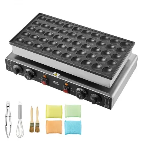 VEVOR Mini-Pfannkuchenmaker kommerzielle Dutch mini Pfannkuchen Maschine, 50 Stk., 43 mm Durchmesser, Dorayaki-Backmaschine, 1700 W, duale Temperatur- und Zeitregelung, in Küchen und Restaurant – Bild 8