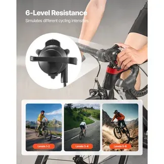 VEVOR Fahrrad Rollentrainer Fahrradtrainer für 660,4-736,6 mm / 700C-Räder, 6-stufiger Widerstand, faltbarer magnetischer Radtrainer Heimtrainer mit Schnellspanner & Vorderradunterlage Schwarz VEVOR Fahrrad Rollentrainer Fahrradtrainer für 660,4-736,6 mm / 700C-Räder, 6-stufiger Widerstand, faltbarer magnetischer Radtrainer Heimtrainer mit Schnellspanner & Vorderradunterlage Schwarz