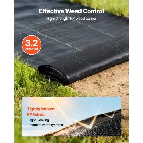 VEVOR 2x Unkrautvlies 1,2×15,2 m Gartenvlies 90 g/㎡, Unkrautmatte aus Polypropylen, Unkrautfolie mit Hoher Belüftung Entwässerung, Wurzelsperre gegen Unkraut für Gewächshaus Bauernhof Garten, Schwarz VEVOR 2x Unkrautvlies 1,2×15,2 m Gartenvlies 90 g/㎡, Unkrautmatte aus Polypropylen, Unkrautfolie mit Hoher Belüftung Entwässerung, Wurzelsperre gegen Unkraut für Gewächshaus Bauernhof Garten, Schwarz