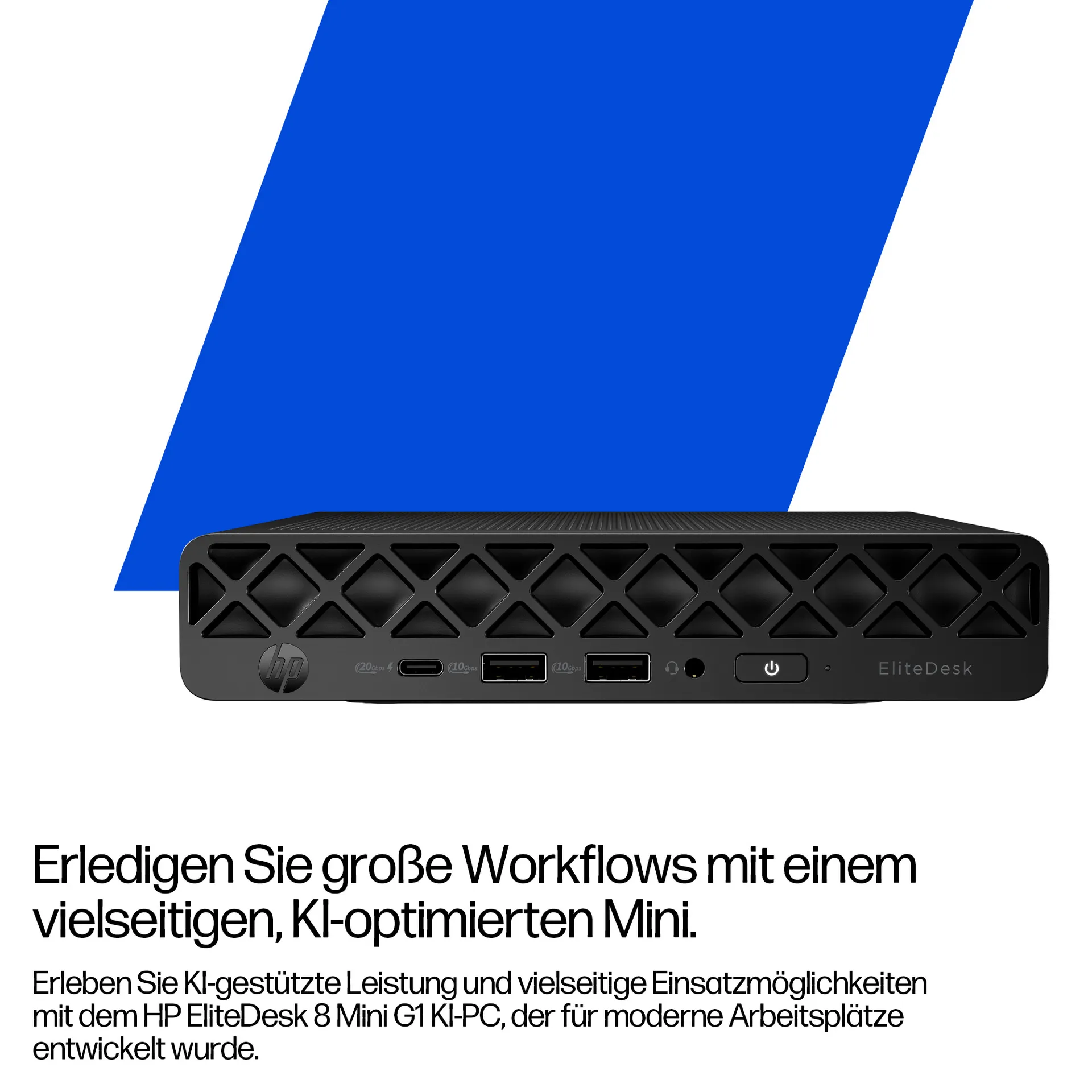 HP EliteDesk 8 Mini G1i AI Intel Core Ultra 5 235T 16 GB DDR5-SDRAM 512 GB SSD Windows 11 Pro Mini PC Mini-PC AI PC Schwarz – Bild 5
