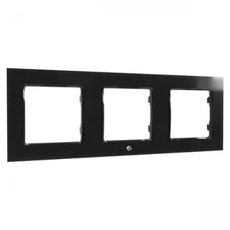 Shelly · Unterputz Zubehör · „Wall Frame 3“ · Wandtaster Rahmen 3-fach · Schwarz Shelly · Unterputz Zubehör · „Wall Frame 3“ · Wandtaster Rahmen 3-fach · Schwarz