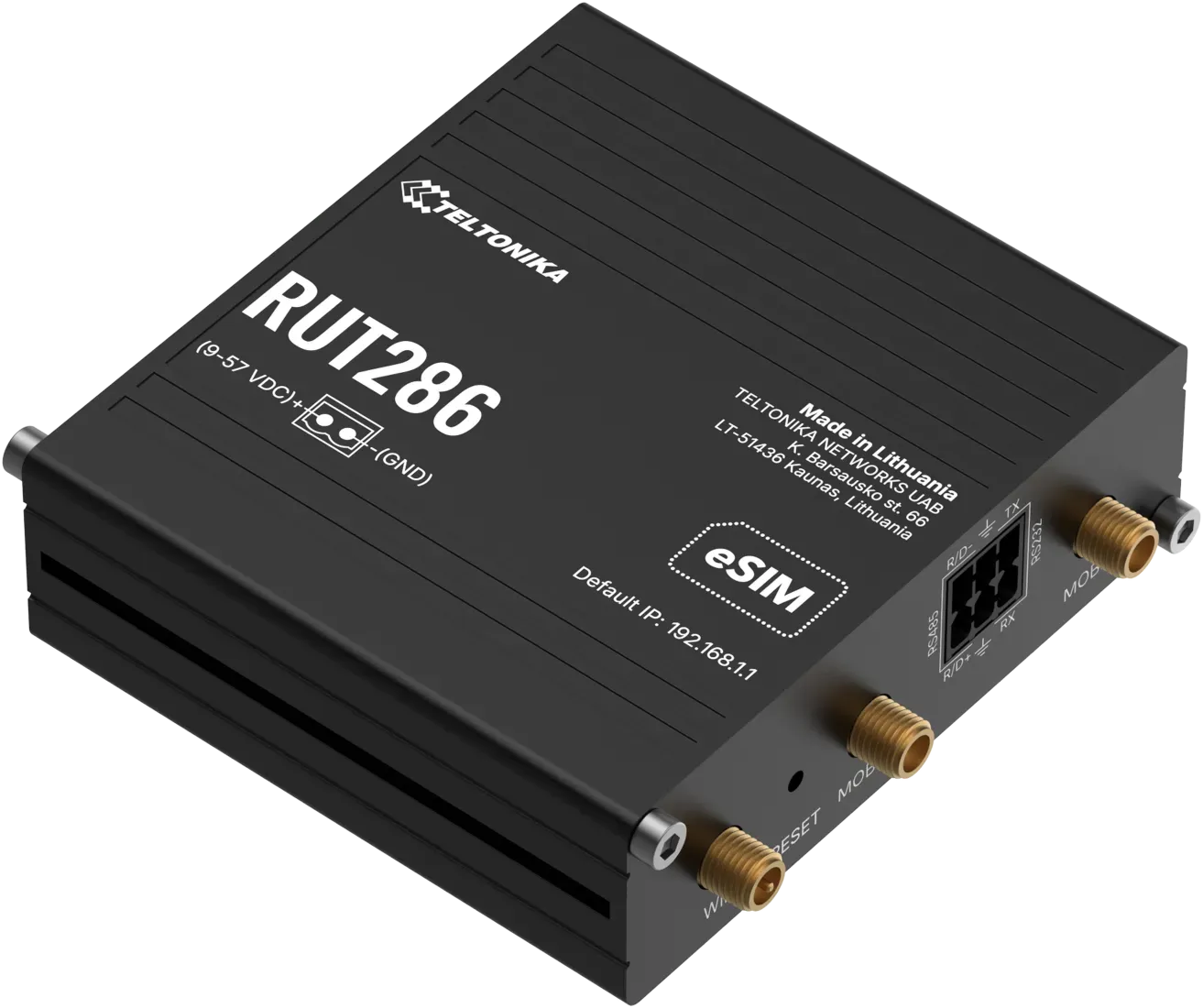 Teltonika · Router · RUT286 · Industrielles globales LTE CAT 4 Router – Bild 2