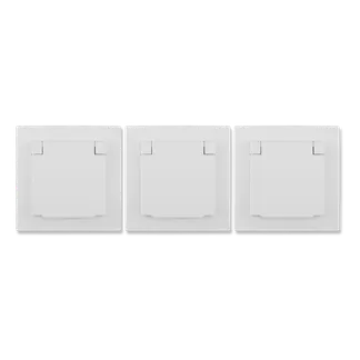 Schutzkontakt-Steckdose McPower “Flair“, 250V~/16A, UP, IP44, weiß, 3er-Pack Schutzkontakt-Steckdose McPower “Flair“, 250V~/16A, UP, IP44, weiß, 3er-Pack