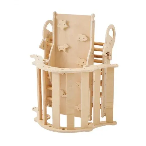 VEVOR Kletterdreieck, 9-in-1 Kletterspielzeug, mit Holzautos, Kissen, Kletterdreieck, Rutsche & Kletterbogen, bis 68 kg Belastbar, Montessori Indoor Spielset für Kinder im Alter von 1 bis 3 Jahren – Bild 10