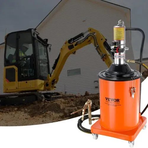 VEVOR Fettpumpe 20L Luftbetriebene Fettpumpe 0,6–0,8 MPa Aluminiumdruckguss-Pumpe -20-100℃ Betriebstemperatur, Pneumatische Fettpumpe NPT-Anschluss Schmierfettpumpe Geeignet für 0-3# Fett – Bild 7