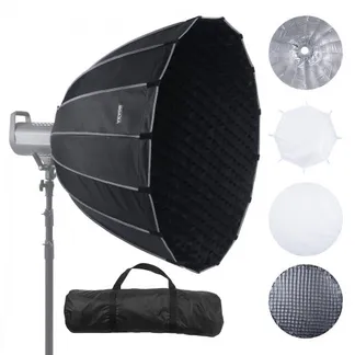 VEVOR Parabolic Softbox, 880 mm, Octagon Softbox Schnellverschluss & Schnellfaltung, leicht und tragbar, für Bowens Mount, 4 Lichteffekte, geeignet für professionelle Fotografie, tägliches Filmen VEVOR Parabolic Softbox, 880 mm, Octagon Softbox Schnellverschluss & Schnellfaltung, leicht und tragbar, für Bowens Mount, 4 Lichteffekte, geeignet für professionelle Fotografie, tägliches Filmen
