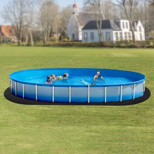VEVOR Poolunterlage, 457x914 cm, für oberirdische Schwimmbecken, extra dicke Bodenplane, verhindert Einstiche, Poolmatte aus Geotextilmaterial, verlängert die Lebensdauer der Folie – Bild 7