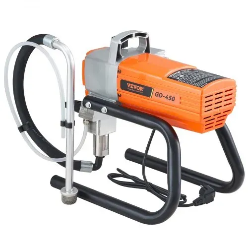 VEVOR Pro Airless-Wandfarbspritzgerät, 1800 W elektrisches Spritzpistolen-Set, einstellbarer Sprühdruck mit Rohr für Wand- und Decken-/Holz- und Metallfarbe – Bild 8