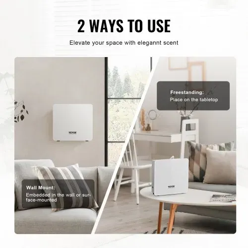VEVOR Duft Luft Maschine, 480ml Bluetooth Smart ätherisches Öl Diffusor, 2500sq.ft Wasserlos Duft Diffusor mit Kaltluft-Technologie, Aromatherapie Diffusor Maschine für Haus, Büro, Hotel, Spa – Bild 5