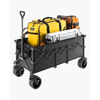 VEVOR Bollerwagen 204 kg, 122x60x61cm faltbarer Transportwagen, Mehrzweckwagen, Handwagen mit Geländerädern, Strandwagen, Gartenwagen für den Außenbereich zum Einkaufen und Campen VEVOR Bollerwagen 204 kg, 122x60x61cm faltbarer Transportwagen, Mehrzweckwagen, Handwagen mit Geländerädern, Strandwagen, Gartenwagen für den Außenbereich zum Einkaufen und Campen