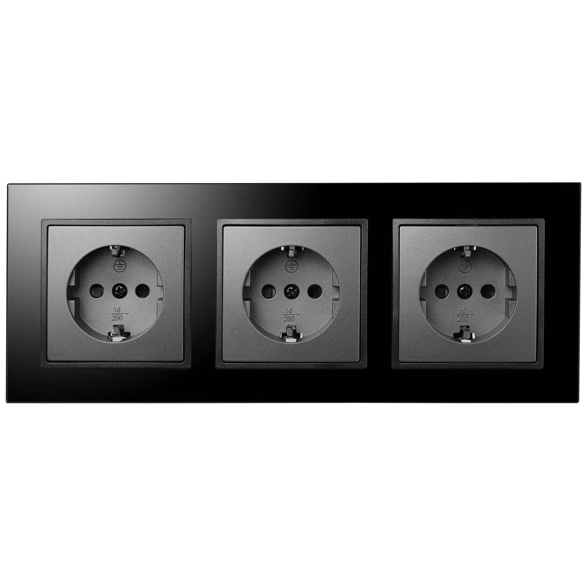 Steckdosen Set McPower Flair “Beginner 3S-Style Profi“ anthrazit, Glasrahmen, Steckanschluss Steckdosen Set McPower Flair “Beginner 3S-Style Profi“ anthrazit, Glasrahmen, Steckanschluss