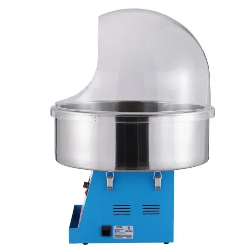 VEVOR Elektrische Zuckerwattemaschine, 1000 W Zuckerwattegeräte, Kommerzielle Zuckerwattemaschine mit Abdeckung, Edelstahlschüssel & Zuckerlöffel, Perfekt für Familienfeiern, Partys (Blau) – Bild 10
