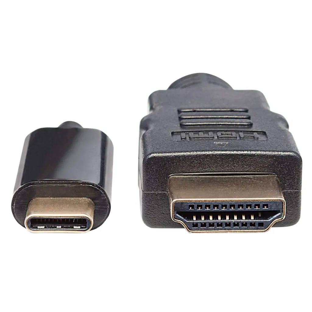 Manhattan USB Typ C auf HDMI-Adapterkabel, Konvertiert das Alternate-Mode-Signal in ein HDMI 4K-Ausgangssignal, 2 m, schwarz – Bild 3