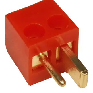 Auto-Lautsprecher-Stecker vergoldet rot Auto-Lautsprecher-Stecker vergoldet rot