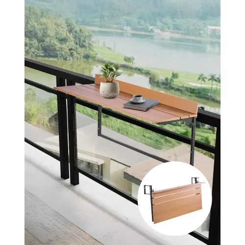 VEVOR Balkon-Hängetisch, 1000x345mm, klappbarer Balkonhängetisch, Klapptisch für Geländer im Freien, 5-stufig verstellbar, passend für Geländer von 1 bis 3,7 Zoll, Serviertisch für Terrasse und Deck VEVOR Balkon-Hängetisch, 1000x345mm, klappbarer Balkonhängetisch, Klapptisch für Geländer im Freien, 5-stufig verstellbar, passend für Geländer von 1 bis 3,7 Zoll, Serviertisch für Terrasse und Deck