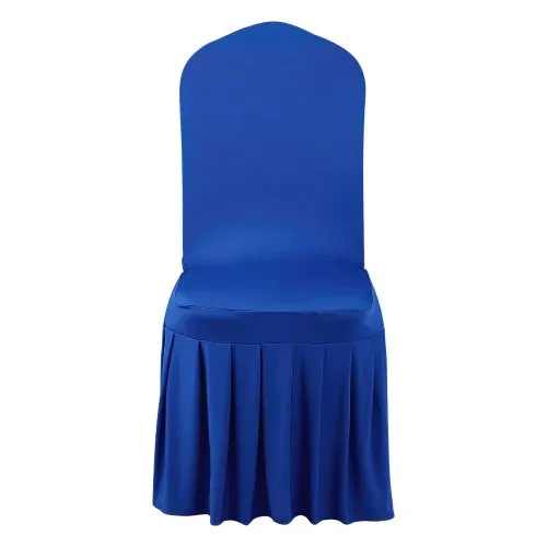VEVOR 30 x Stuhlhussen Stuhlbezug mit flacher Vorderseite, waschbarer & abnehmbarer Stuhlüberzug aus Polyester-Spandex für Hochzeitsfeiern Restaurant, passend für Stühle (51 x 45 x 95 cm) Schwarz – Bild 9
