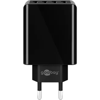 4-fach USB-Ladegerät (30W) schwarz 4-fach USB-Ladegerät (30W) schwarz