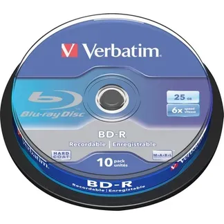 Verbatim BD-R SL 25GB 6 x 10 Pack Spindle 10 Stück(e) Verbatim BD-R SL 25GB 6 x 10 Pack Spindle 10 Stück(e)