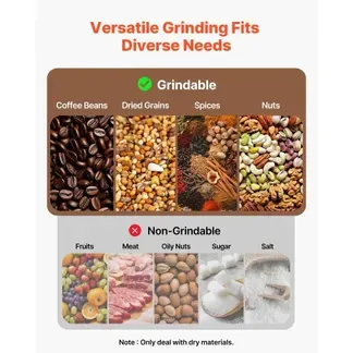 VEVOR Elektrische Getreidemühle 53 L, Gewürzmühle 600 W, Gewürzmühle mit verzinkten & scharfen Klingen, Pulverisiermaschine für Trockenes Getreide Gewürze Müsli Kaffee Mais 500x385x880 mm VEVOR Elektrische Getreidemühle 53 L, Gewürzmühle 600 W, Gewürzmühle mit verzinkten & scharfen Klingen, Pulverisiermaschine für Trockenes Getreide Gewürze Müsli Kaffee Mais 500x385x880 mm