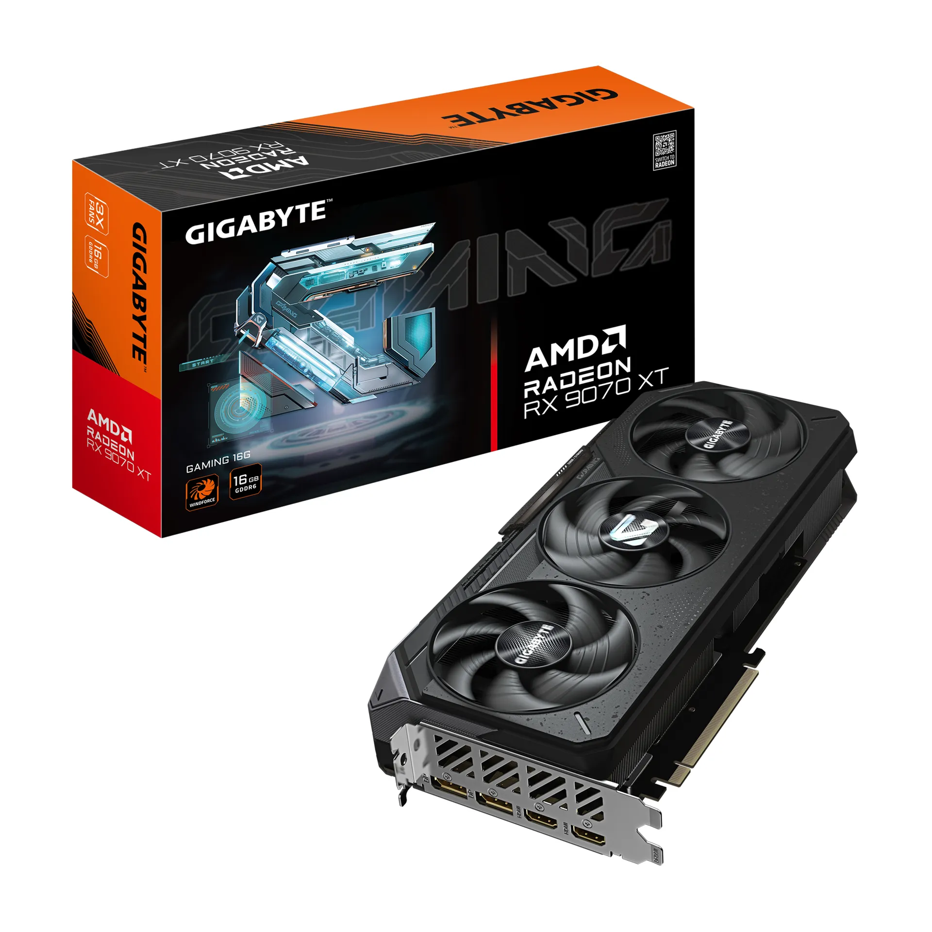 GIGABYTE Radeon RX 9070 XT GAMING 16G Grafikkarte – 16 GB GDDR6, 256-Bit, PCI-E 5.0, 2970 MHz Kernfrequenz, 2 x DisplayPort 2.1a, 2 x HDMI 2.1b, GV-R9070XTGAMING-16GD GIGABYTE Radeon RX 9070 XT GAMING 16G Grafikkarte – 16 GB GDDR6, 256-Bit, PCI-E 5.0, 2970 MHz Kernfrequenz, 2 x DisplayPort 2.1a, 2 x HDMI 2.1b, GV-R9070XTGAMING-16GD