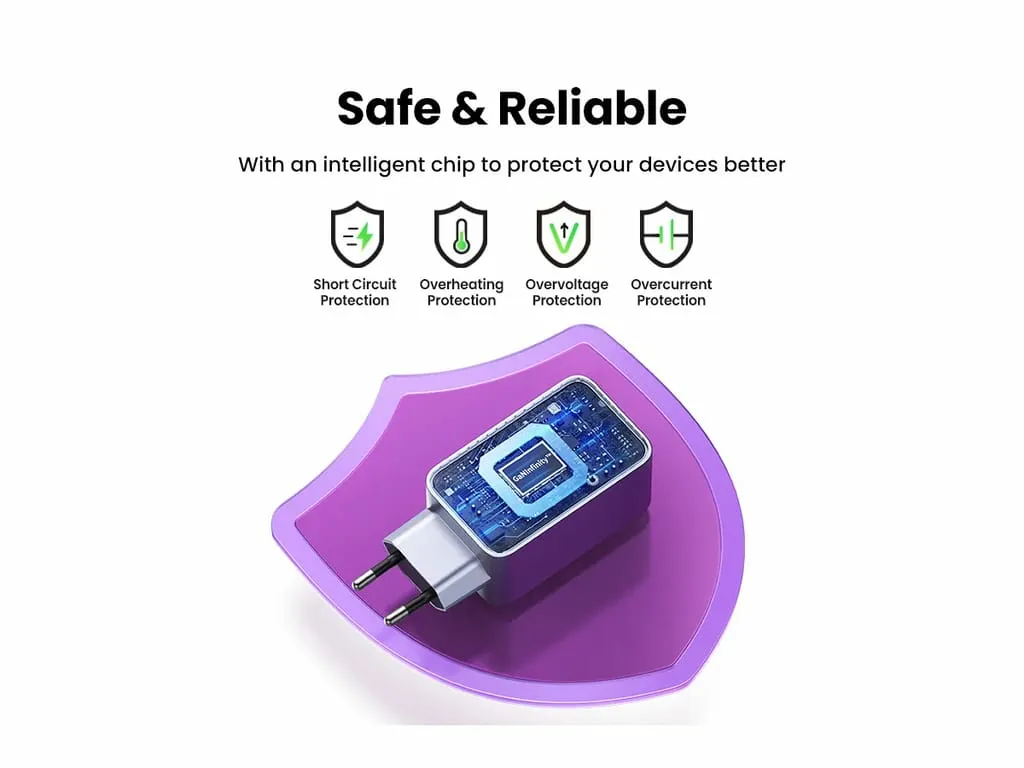 Ugreen Nexode Pro EU 3-Port GaN PD Fast Charger With USB-C Cable Universal Schwarz, Grau AC Schnellladung Drinnen – Bild 4