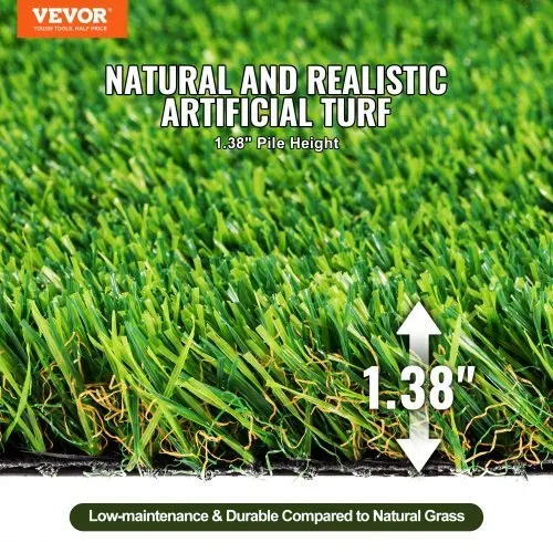 VEVOR Rasenteppich 1530 x 920 mm Kunstrasenteppich PP + PE Kunstrasen 35 mm Florhöhe UV-beständig Grasteppich mit einer Dichte von 17.000 Stichen Ideal für Terrasse Balkon Picknicks VEVOR Rasenteppich 1530 x 920 mm Kunstrasenteppich PP + PE Kunstrasen 35 mm Florhöhe UV-beständig Grasteppich mit einer Dichte von 17.000 Stichen Ideal für Terrasse Balkon Picknicks