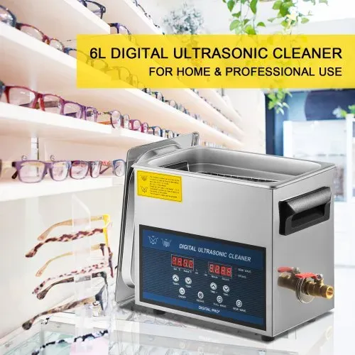 VEVOR Ultraschallreiniger 6L, Ultraschall Reinigungsgerät 220V, Zweifrequenz-Ultraschallreiniger Edelstahl, Digitaler Ultraschallreiniger, Ultraschallreinigungsgerät mit LED-Anzeige 28 kHz und 40 kHz VEVOR Ultraschallreiniger 6L, Ultraschall Reinigungsgerät 220V, Zweifrequenz-Ultraschallreiniger Edelstahl, Digitaler Ultraschallreiniger, Ultraschallreinigungsgerät mit LED-Anzeige 28 kHz und 40 kHz