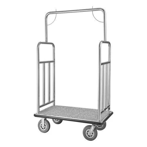 VEVOR Hotelgepäckwagen, 544 kg Tragkraft, Hotelwagen, Pagenwagen, Kofferwagen, Parkservice-Wagen mit grauem Teppichboden und 20 cm Gummirädern, ideal für Hotels, Eigentumswohnungen, Resorts, Silber VEVOR Hotelgepäckwagen, 544 kg Tragkraft, Hotelwagen, Pagenwagen, Kofferwagen, Parkservice-Wagen mit grauem Teppichboden und 20 cm Gummirädern, ideal für Hotels, Eigentumswohnungen, Resorts, Silber
