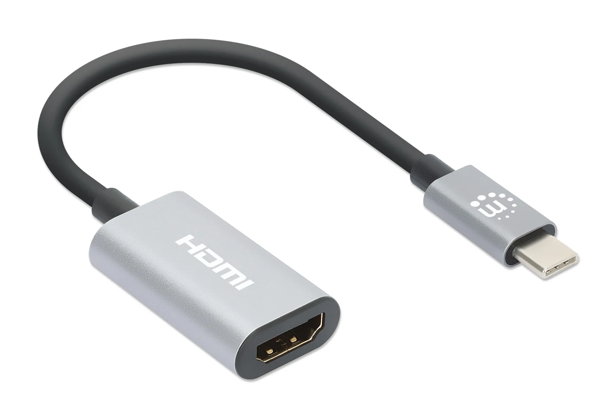 Manhattan 153973 Videokabel-Adapter 0,11 m USB Typ-C HDMI Grau – Bild 2
