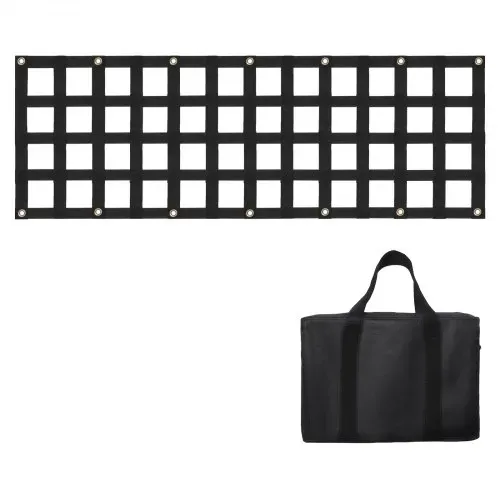 VEVOR Heckklappennetz, 1370 x 460 mm, LKW-Ladeflächennetz bis zu 680 kg, mit 4 verstellbaren Teleskopgurten, ausziehbar & langlebig, Gepäcknetz geeignet für Pickup, Anhänger, LKW, Jeep, SUV – Bild 8