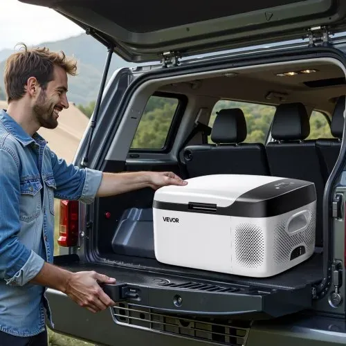 VEVOR Kompressor Kühlbox 15 L,12/24V DC Elektrische Gefrierbox mit App-Steuerung, 100–240 V AC Autokühlschrank für Camping Reisen Lastkraftwagen Angeln, 60 W Thermoelektrische Kühlbox Tragbar – Bild 7